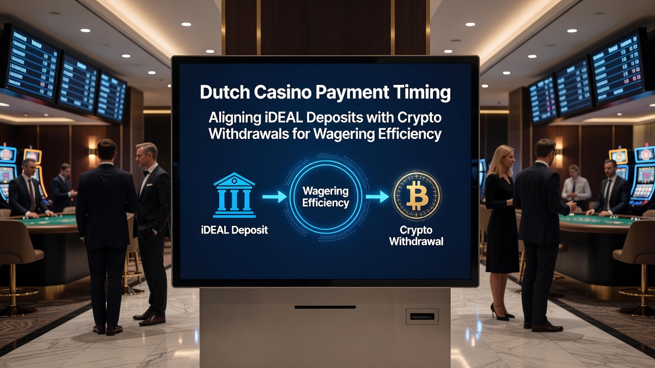 Diagram van timing tussen iDEAL stortingen en crypto uitbetalingen