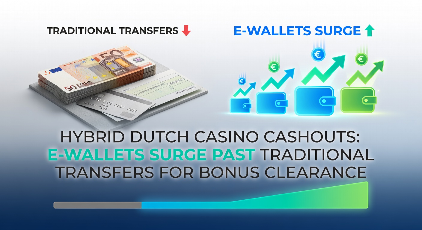 Grafiek met stijgende e-wallet transacties versus dalende bankoverschrijvingen in Nederlandse online casino's