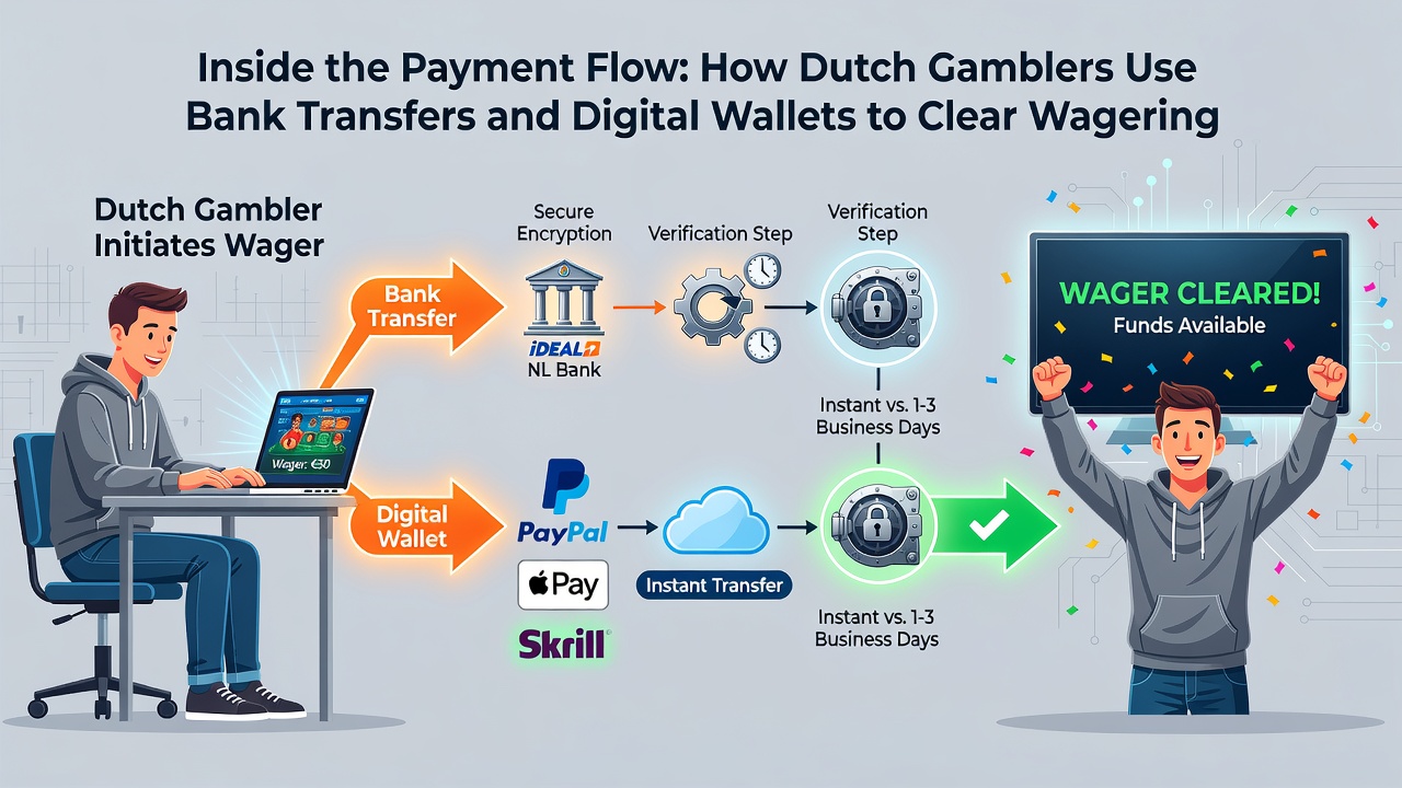 Detailopname van een digitale wallet interface tijdens een casino transactie met Nederlandse bankintegratie