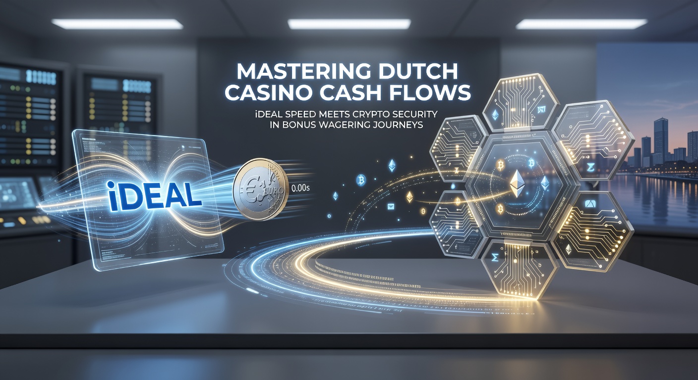 Grafiek van iDEAL en crypto transacties in een Nederlands casino, met pijlen die snelheid en beveiliging tonen