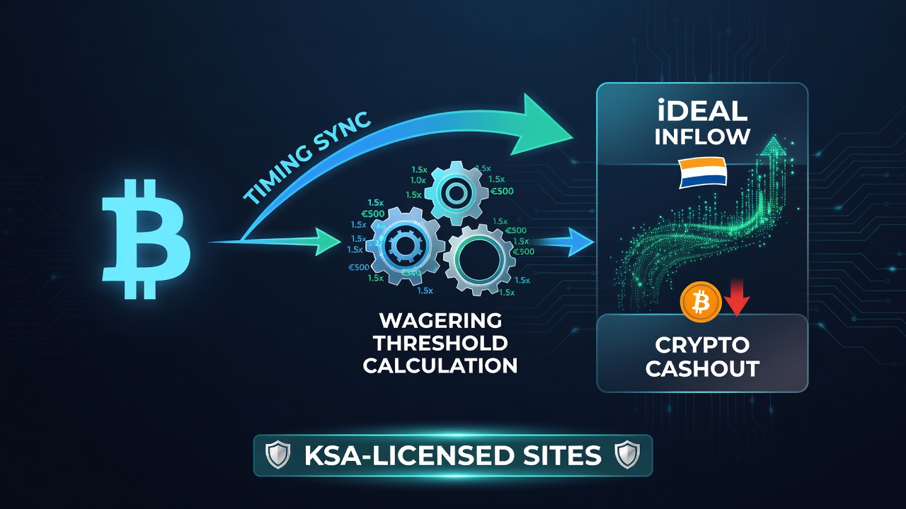 Illustratie van timing tussen crypto-uitbetalingen en iDEAL-stortingen bij KSA-casino's