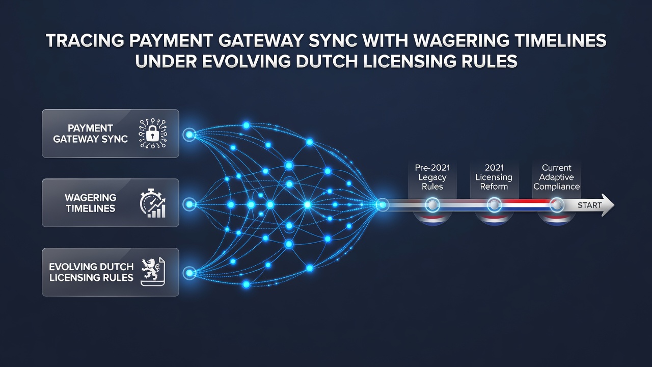 Diagram van betalingsstroom en wagering timeline synchronisatie